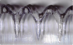 Microneedle mold cross-section